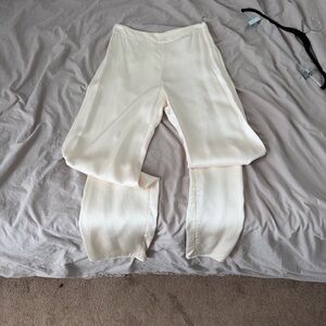 & Other Stories Pale Cream Wide-Leg Trousers